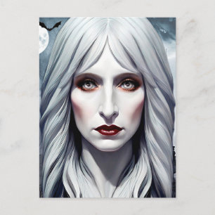 Vampire Witch Woman Fantasy Mörk art Vykort