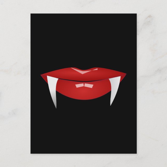 VAMPIRE WOMAN RED LÄPPAR VYKORT (Framsida)