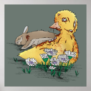 Vampire-Zombie Påsk Duckling Poster