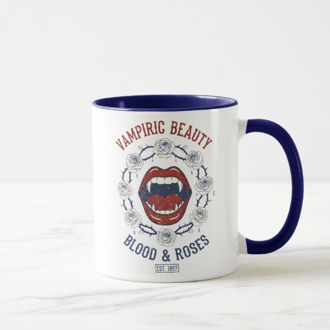 Vampiric Beauty Blood And Roses Mugg (Höger)