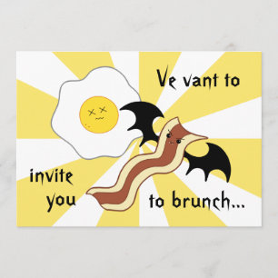 Vamporg bacon och död ägg dum brunch inbjudningar