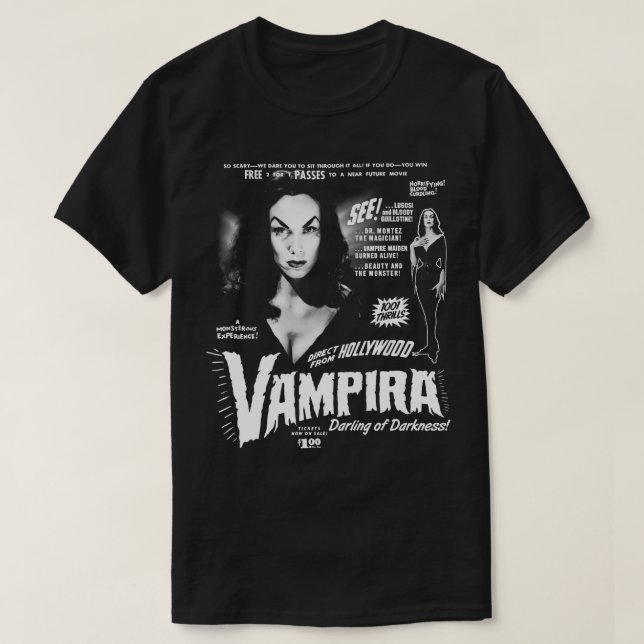 Vampra Mörkrets mörker T Shirt (Design framsida)