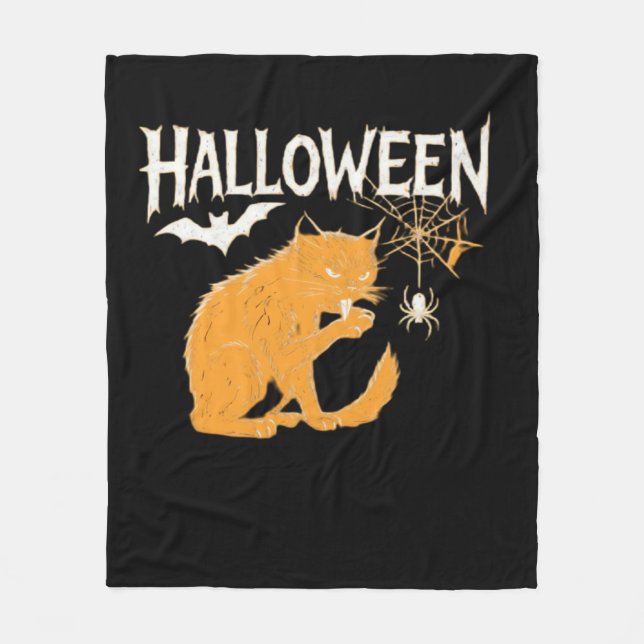 Vampre Cats Halloween Classic T-Shirt Fleecefilt (Framsidan)