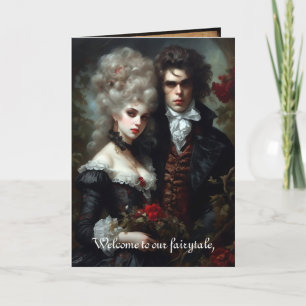 Vampre Couple Gothic Wedding bjudande Inbjudan