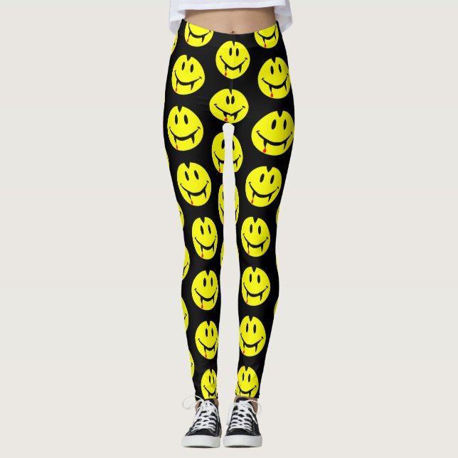 Vampre emoji dracula leggings (Framsida)