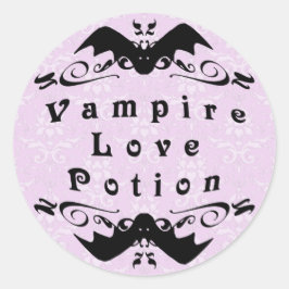 Vampre Kärlek Potion Halloween Round Stickers Runt Klistermärke