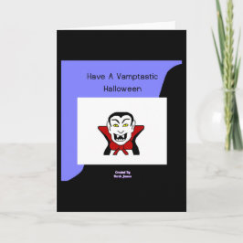 Vamptastic Halloween-Lodrät Greeting Card Kort