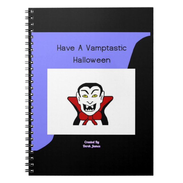 Vamptastic Halloween Spiral-fotopatbok Anteckningsbok (Framsidan)