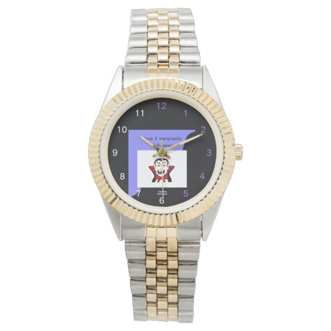 Vamptastic Halloween Unisex tvåtonsbevakning Armbandsur (Framsida)