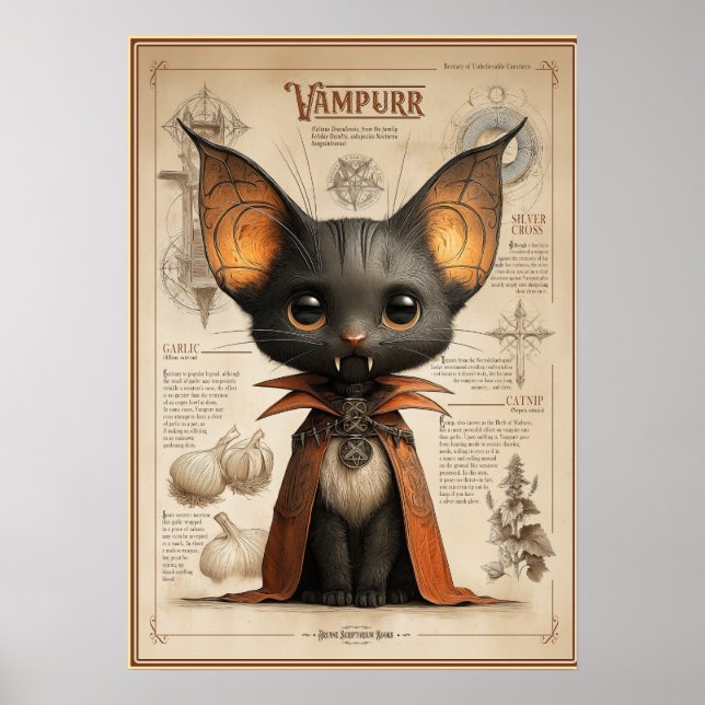 Vampurr: Cat Vampire Creature Poster (Framsidan)