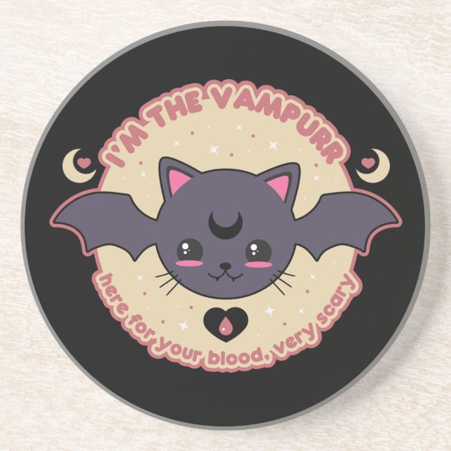 Vampurr Creepy Cute Halloween Underlägg (Framsidan)
