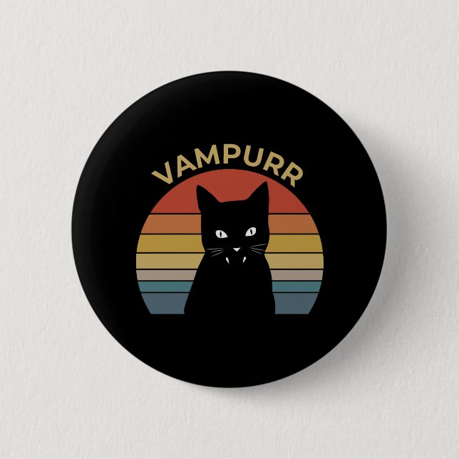 Vampurr roligt vampyråtersolset Halloween Knapp (Framsida)