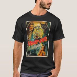 Vampurr Vampire Cat- retro skräckposter T Shirt