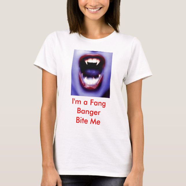 vampy2 I-förmiddag en huggtand BangerBite mig Tee Shirt (Framsida)