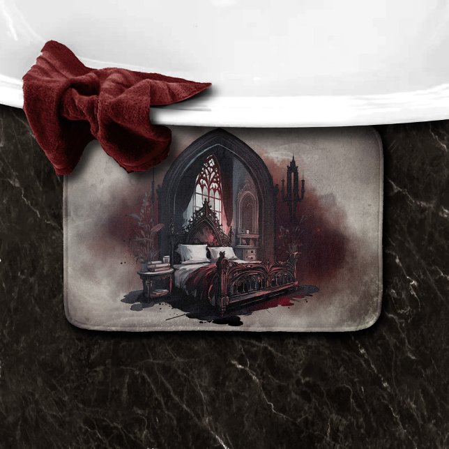 Vampy Boudoir | Gothic Red Victorian Bedroom Suite Badrumsmatta (Skapare uppladdad)