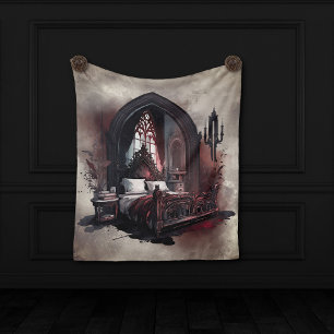 Vampy Boudoir Gothic Red Victorian Bedroom Suite Fleecefilt