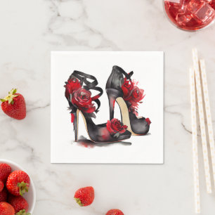 Vampy Mode Strappy Ankle Stilettos med Ro Pappersservett