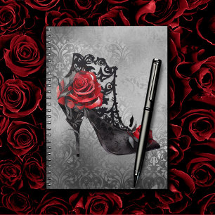 Vampy Vogue Grunge   Stiletto Snöre Bootie Ro Anteckningsbok