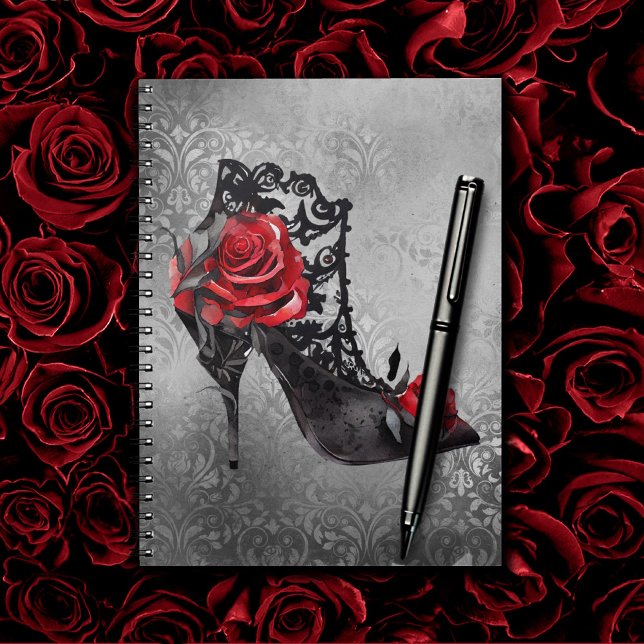 Vampy Vogue Grunge | Stiletto Snöre Bootie Ro Anteckningsbok (Skapare uppladdad)