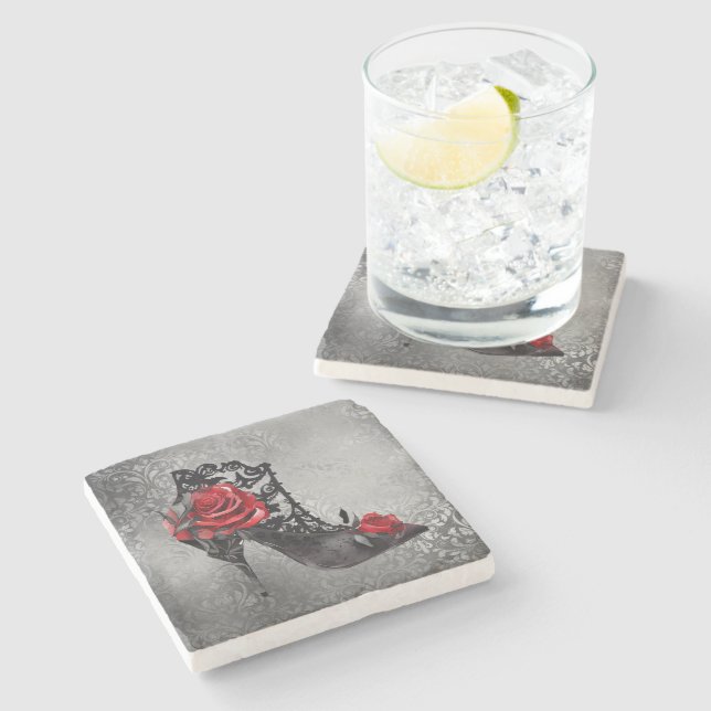 Vampy Vogue Grunge | Stiletto Snöre Bootie Ro Stenunderlägg (Sidan)