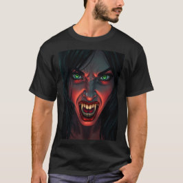 Vampyerkvinna halloween costume party t shirt