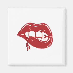 Vampyerröd Läppar, droppblod Magnet