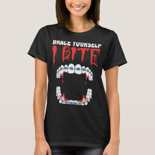 Vampylltänder med klämmtänder Halloween T Shirt