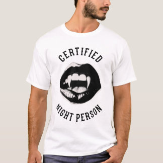 Vampyr certifierad nattmänniska  t shirt