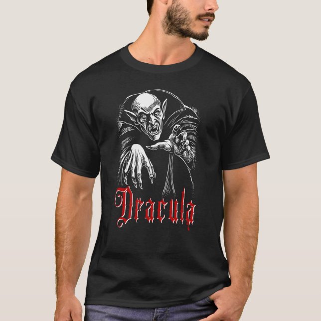 Vampyr Dracula T Shirt (Framsida)