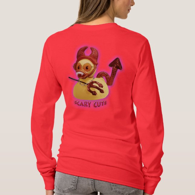 Vampyr Ducky (läskigt gulligt) v2.0b Tee Shirt (Baksida)