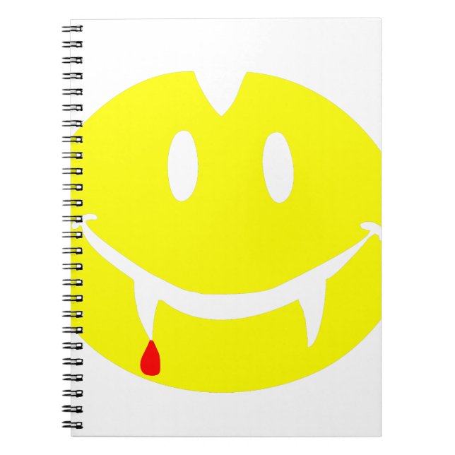 vampyr emoji dracula anteckningsbok med spiral (Framsidan)