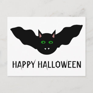 Vampyr Fladdermus Med Kattansikte Halloween Postko Vykort