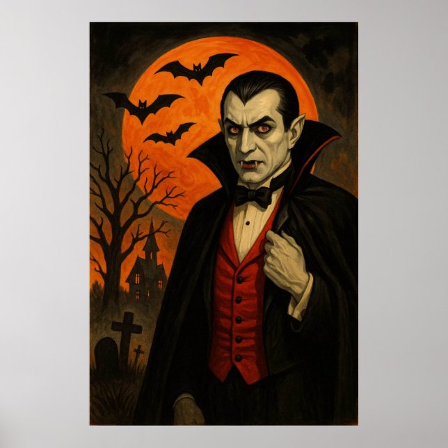 Vampyr Halloween-affisch Poster (Framsidan)