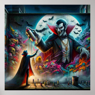 Vampyr Halloween-plakat Poster