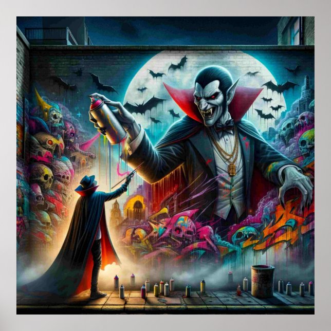 Vampyr Halloween-plakat Poster (Framsidan)