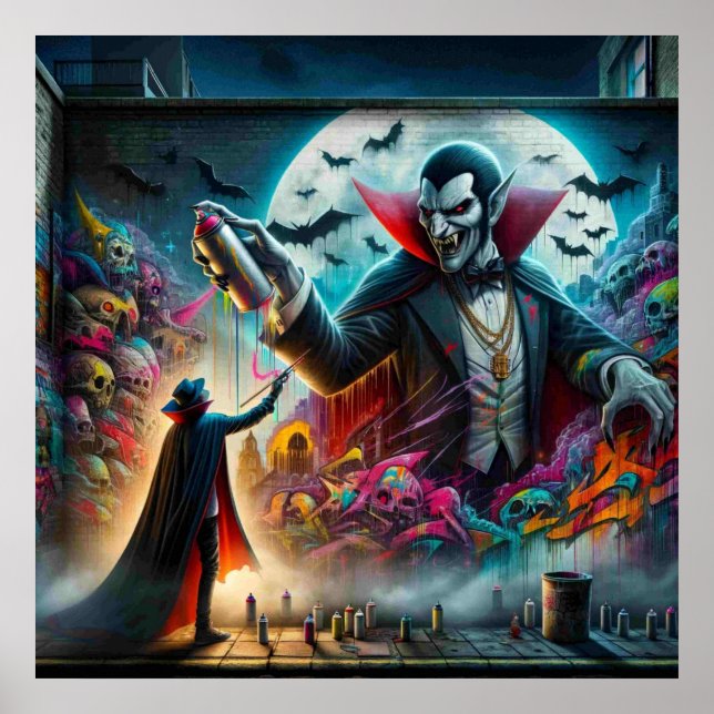 Vampyr Halloween-plakat Poster (Framsidan)