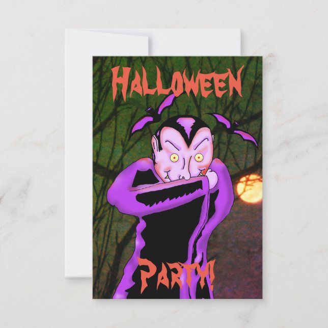 Vampyr Halloweenfest-inbjudan Inbjudningar (Framsida)