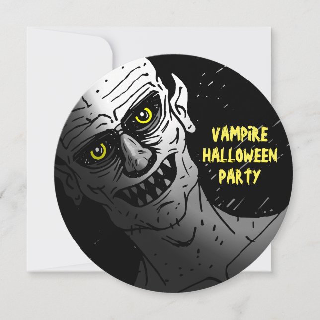 Vampyr Halloweenfest-inbjudan Inbjudningar (Framsida)