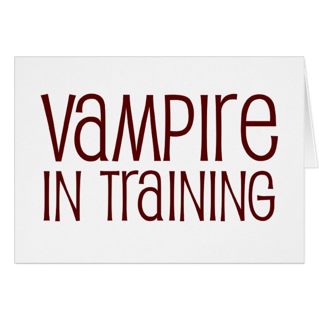 Vampyr i utbildning hälsningskort (Framsidan Horizontal)