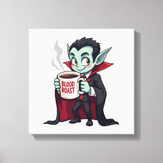 Vampyr kaffefantast � Spöklik Latte Tröja Canvastryck