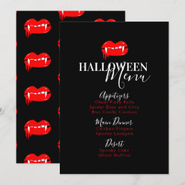 Vampyr Läppblod Halloween Födelsedagsfest Meny
