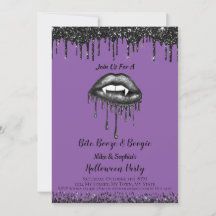 Vampyr lila glitterläppar vuxen Halloweenfest