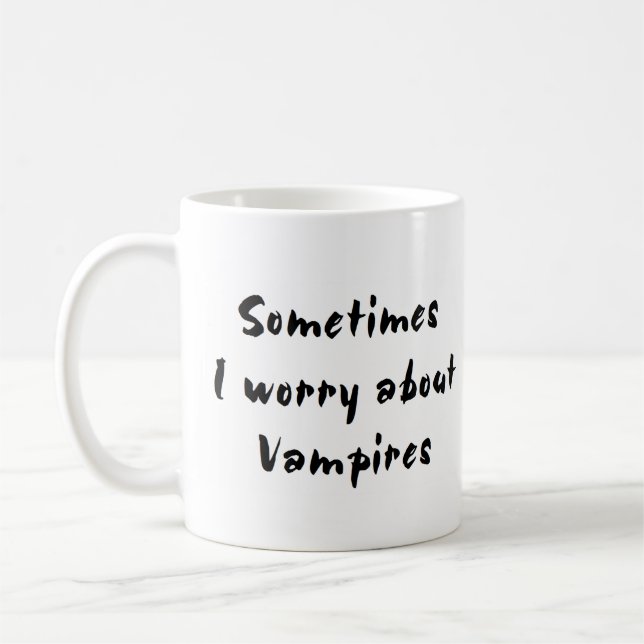 vampyr oroar sig för kaffemugg (Vänster)