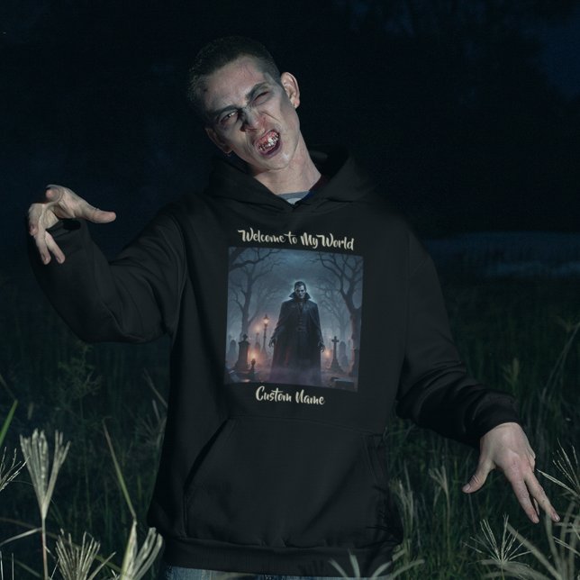 Vampyr på kyrkogård  hoodie (Skapare uppladdad)