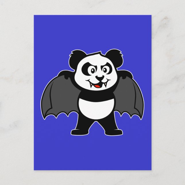 Vampyr Panda Vykort (Framsida)