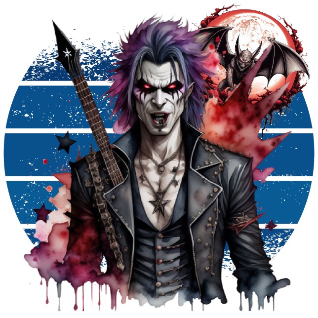 Vampyr Rocker T Shirt (Beyond the Sunset: Where Immortality Reigns.)
