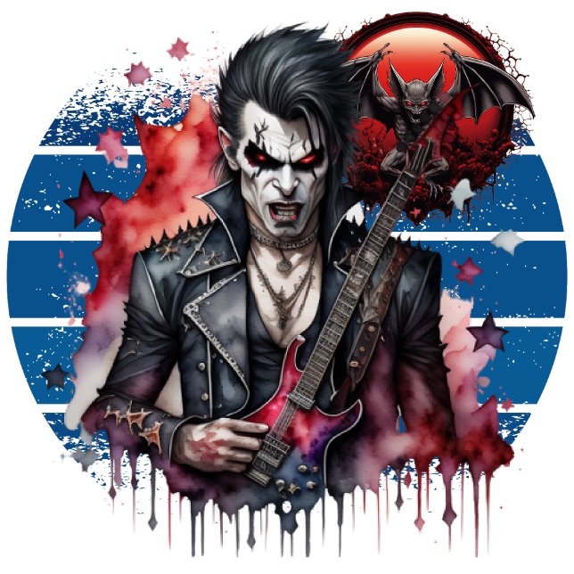 Vampyr Rocker T Shirt (Sip in Style, Live Forever.)