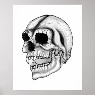 Vampyr, svart och vit design poster