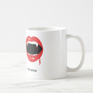 Vampyr Tänder Mus Halloween Goth Kaffe Mugg Kop