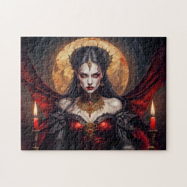 Vampyrdrottning under lysande måne pussel (Horisontell)
